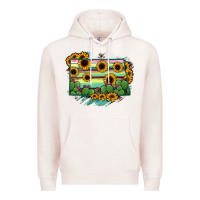 Pale Pink North Dakota State Map Premium Hoodie - RanaPortraitStore
