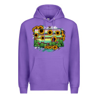 Purple North Dakota State Map Premium Hoodie - RanaPortraitStore