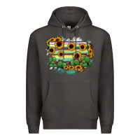 Smoke North Dakota State Map Premium Hoodie - RanaPortraitStore