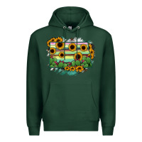Sports Green North Dakota State Map Premium Hoodie - RanaPortraitStore