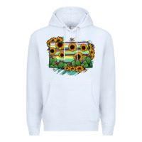White North Dakota State Map Premium Hoodie - RanaPortraitStore