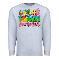 Heather Grey small town summer tbw Premium Sweatshirt - texasbilliewilder