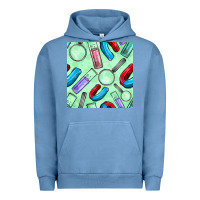 Pigment Pebble Blue sciences seamless pattern Urban Hoodie - BundleAndBundleShop
