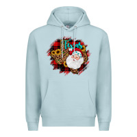 Blue Mist texas santa wood slice ornament Premium Hoodie - JahusDesignShop