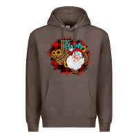 Coffee texas santa wood slice ornament Premium Hoodie - JahusDesignShop