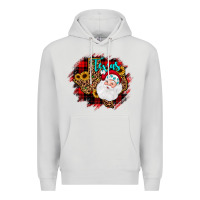 Dove Grey texas santa wood slice ornament Premium Hoodie - JahusDesignShop
