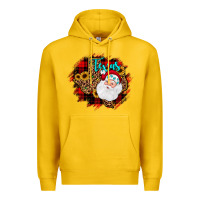 Texas Santa Wood Slice Ornament Premium Hoodie | Teevron