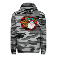 Slate Camo texas santa wood slice ornament Premium Hoodie - JahusDesignShop