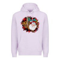 Lilac texas santa wood slice ornament Premium Hoodie - JahusDesignShop