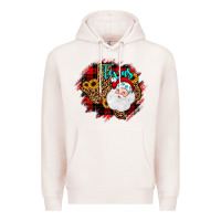 Pale Pink texas santa wood slice ornament Premium Hoodie - JahusDesignShop