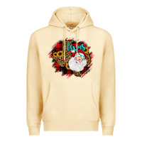Pina Colada texas santa wood slice ornament Premium Hoodie - JahusDesignShop