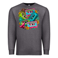 Charcoal Heather 90's country cassette tapes Premium Sweatshirt - Zillion Design Studio