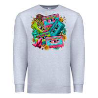 Heather Grey 90's country cassette tapes Premium Sweatshirt - Zillion Design Studio