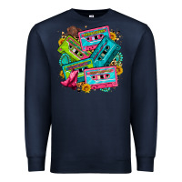 Navy 90's country cassette tapes Premium Sweatshirt - Zillion Design Studio