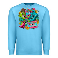 Ocean Blue 90's country cassette tapes Premium Sweatshirt - Zillion Design Studio