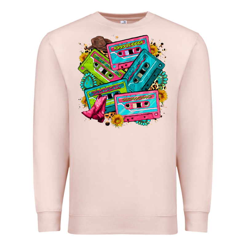 90's Country Cassette Tapes Premium Sweatshirt by Zillion Design Studio | Teevron