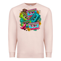 Pale Pink 90's country cassette tapes Premium Sweatshirt - Zillion Design Studio