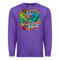Purple 90's country cassette tapes Premium Sweatshirt - Zillion Design Studio
