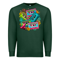 Sports Green 90's country cassette tapes Premium Sweatshirt - Zillion Design Studio