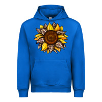 Cobalt sunflower leopard Urban Hoodie - JahusDesignShop