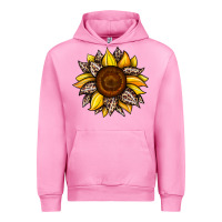 Fuchsia Pink sunflower leopard Urban Hoodie - JahusDesignShop