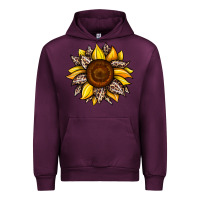 Mauve Wine sunflower leopard Urban Hoodie - JahusDesignShop