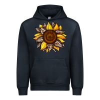 Navy sunflower leopard Urban Hoodie - JahusDesignShop
