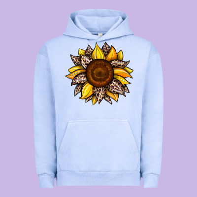 Sunflower Leopard Urban Hoodie Designed By Jahusdesignshop