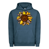 Pigment Midnight Navy sunflower leopard Urban Hoodie - JahusDesignShop