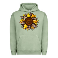 Pigment Oil Green sunflower leopard Urban Hoodie - JahusDesignShop