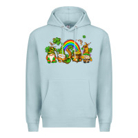 Blue Mist st patricks gnomes with rainbow Premium Hoodie - AdoDesignShop