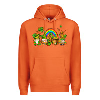 Carrot st patricks gnomes with rainbow Premium Hoodie - AdoDesignShop