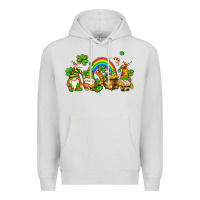 Dove Grey st patricks gnomes with rainbow Premium Hoodie - AdoDesignShop