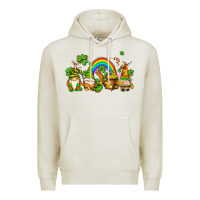 Oatmeal Heather st patricks gnomes with rainbow Premium Hoodie - AdoDesignShop