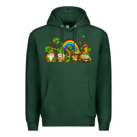 Sports Green st patricks gnomes with rainbow Premium Hoodie - AdoDesignShop