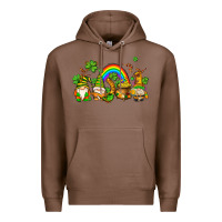 Chestnut st patricks gnomes with rainbow Premium Hoodie - AdoDesignShop