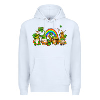 White st patricks gnomes with rainbow Premium Hoodie - AdoDesignShop