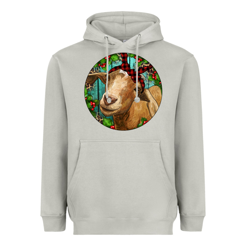 Farm Goat Christmas Heavyweight Hoodie by RanaPortraitStore | Teevron