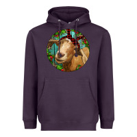 Plum Farm Goat Christmas Heavyweight Hoodie - RanaPortraitStore