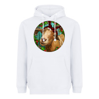 White Farm Goat Christmas Heavyweight Hoodie - RanaPortraitStore