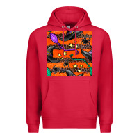 Cardinal halloween witch hats leopard seamless pattern Premium Hoodie - BundleAndBundleShop