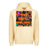 Pina Colada halloween witch hats leopard seamless pattern Premium Hoodie - BundleAndBundleShop