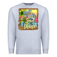 Heather Grey salt water and sunshine Premium Sweatshirt - texasbilliewilder