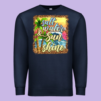 Salt Water And Sunshine Premium Sweatshirt Designed By Texasbilliewilder