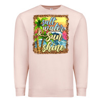 Pale Pink salt water and sunshine Premium Sweatshirt - texasbilliewilder