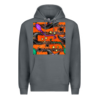 Rock halloween witch hats leopard seamless pattern Premium Hoodie - BundleAndBundleShop