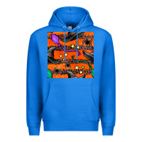 True Royal halloween witch hats leopard seamless pattern Premium Hoodie - BundleAndBundleShop