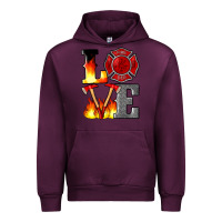 Mauve Wine firefighter love Urban Hoodie - Artiststas