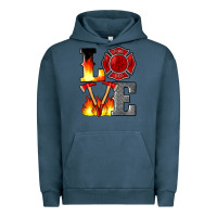 Pigment Midnight Navy firefighter love Urban Hoodie - Artiststas