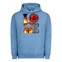 Pigment Pebble Blue firefighter love Urban Hoodie - Artiststas